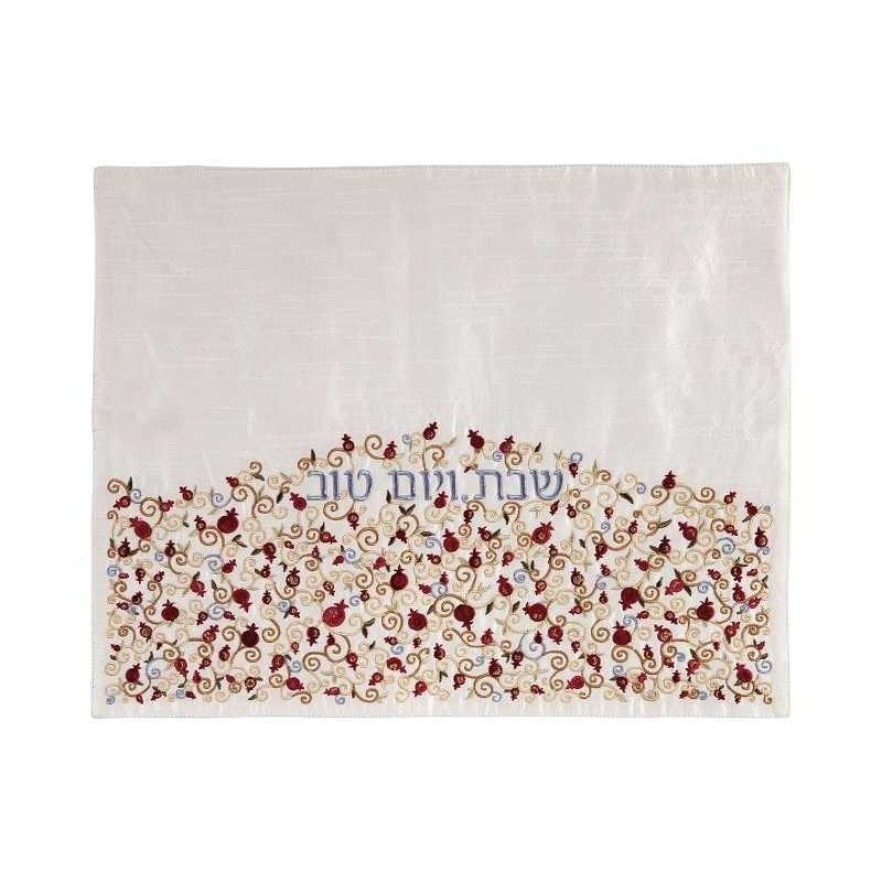 White Field of Flowers Challah Cover By Yair Emanu | Challah Covers |
